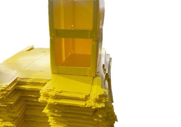 Yellow Corrugated Plastic Picking Bin for Warehouse - Image 3